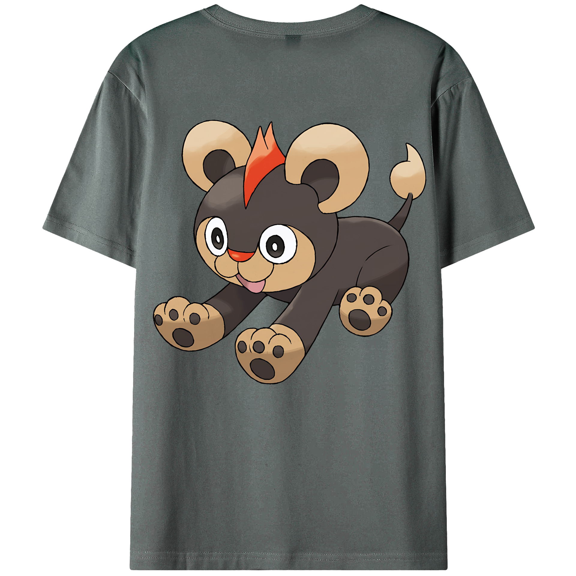 （画像用） ポケットモンスター Pokémon 綿100％ メンズ半袖Tシャツ（バックプリント） 通気性